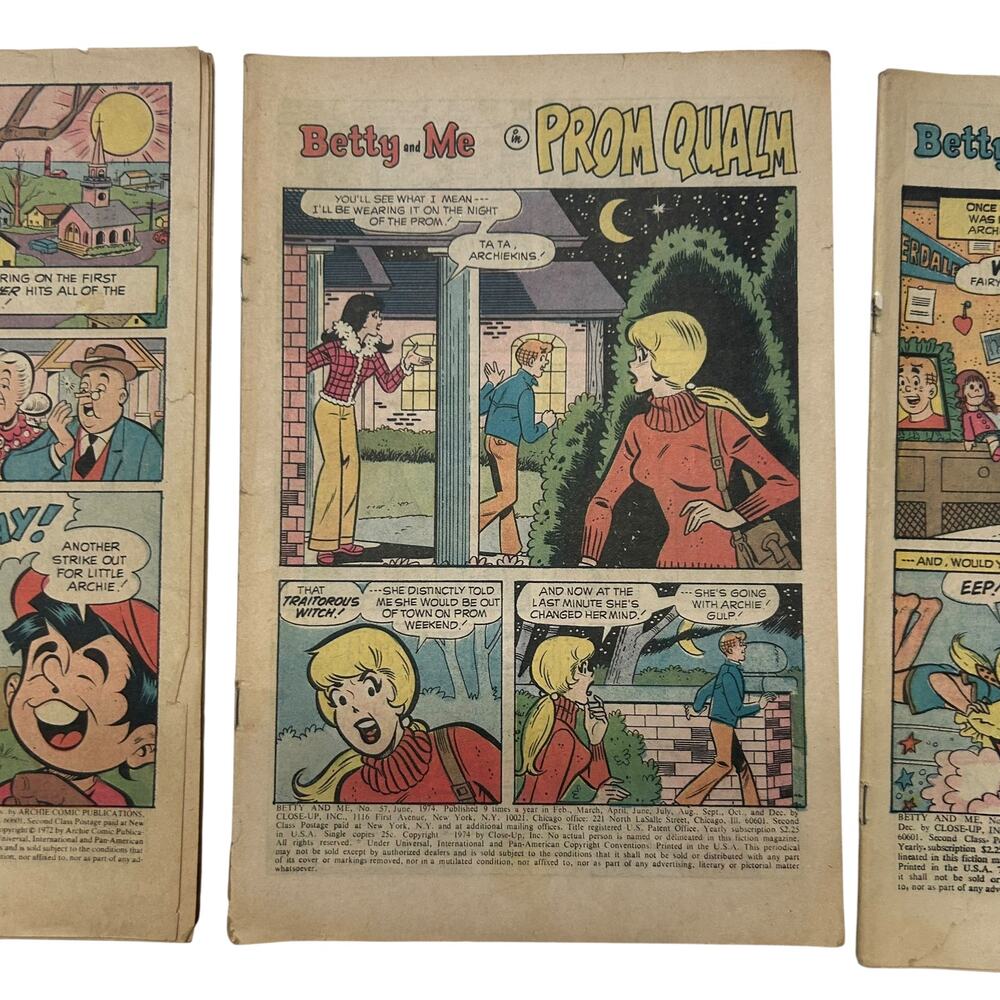 Vintage Archie Comics Lot‎ of 5 1970s Betty Veronica Jughead Sabrina Comic Books - Picture 5 of 9